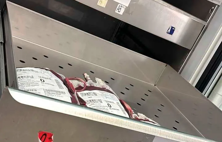 Hemominas faz apelo por doações de sangue em Sete Lagoas após queda nos estoques; tipos O+ e AB- estão em nível crítico