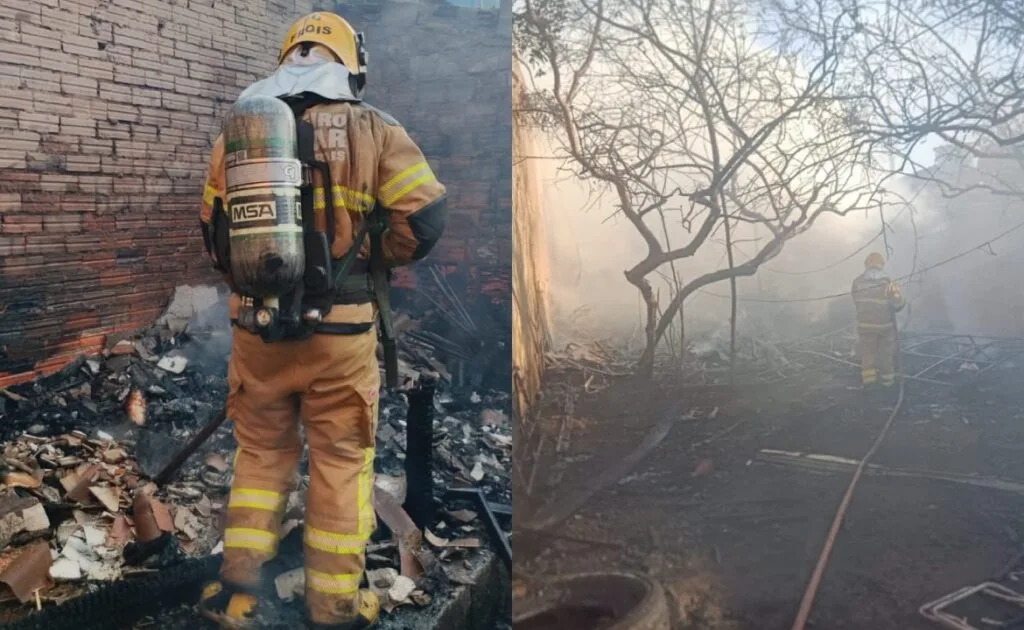 Incêndio atinge residências e comércios no bairro Orozimbo Macedo, em Sete Lagoas