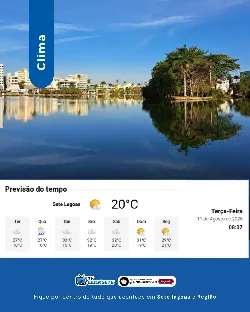Terça-feira de sol em Sete Lagoas: máxima de 27°C e tempo seco nesta 11/8