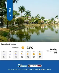 Previsão do tempo em Sete Lagoas (MG) para esta sexta-feira (14): sol e nebulosidade à tarde, sem chuva à noite