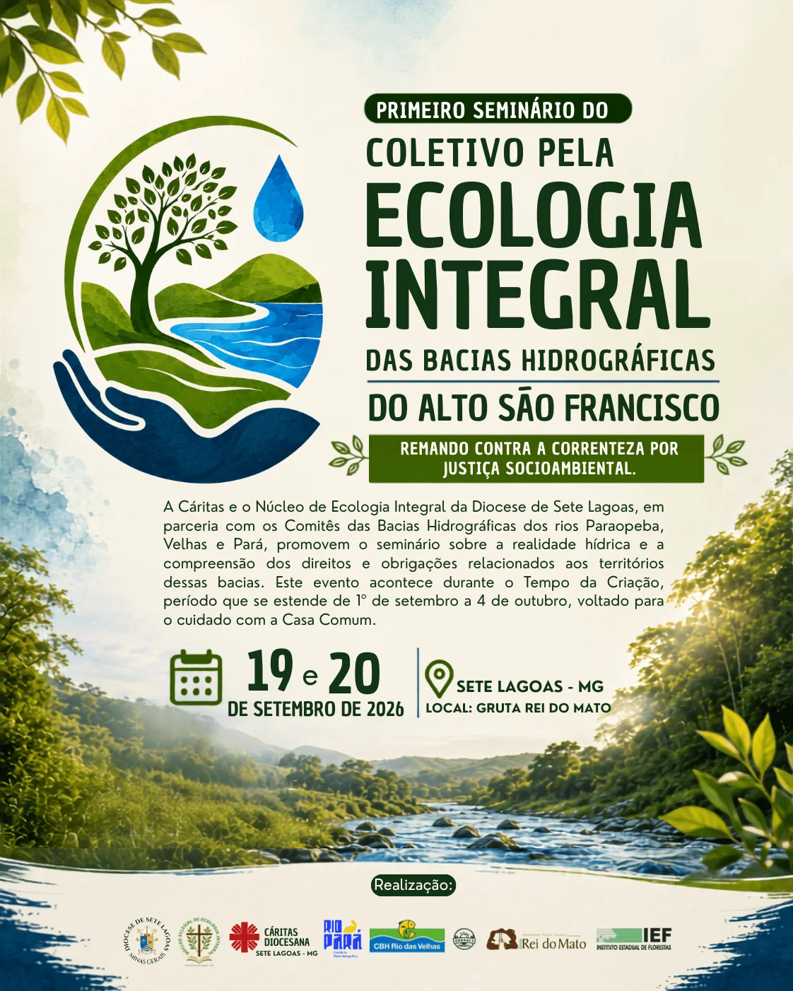 Sete Lagoas sedia seminário em defesa da água e da justiça socioambiental