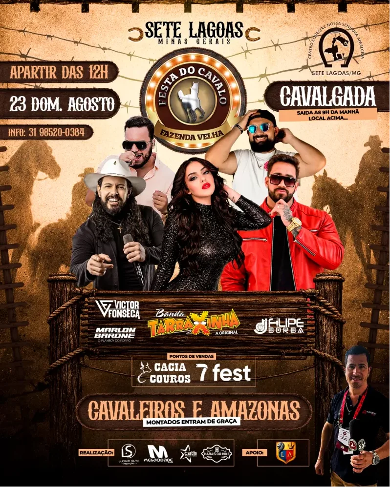 Festa do Cavalo agita a Fazenda Velha neste fim de semana em Sete Lagoas
