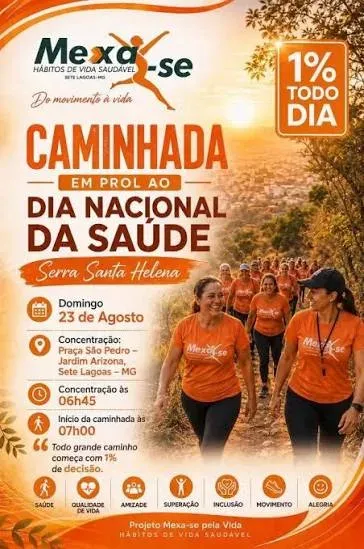 Sete Lagoas terá caminhada em prol da saúde neste domingo
