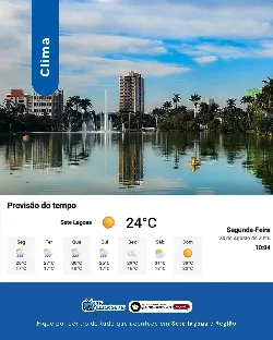 Previsão do tempo em Sete Lagoas nesta segunda-feira (24/08): sol e nuvens, com máxima de 30°C