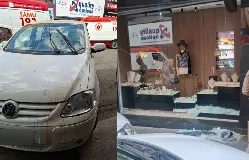 Carro desgovernado atinge pedestres e invade loja no centro de Sete Lagoas