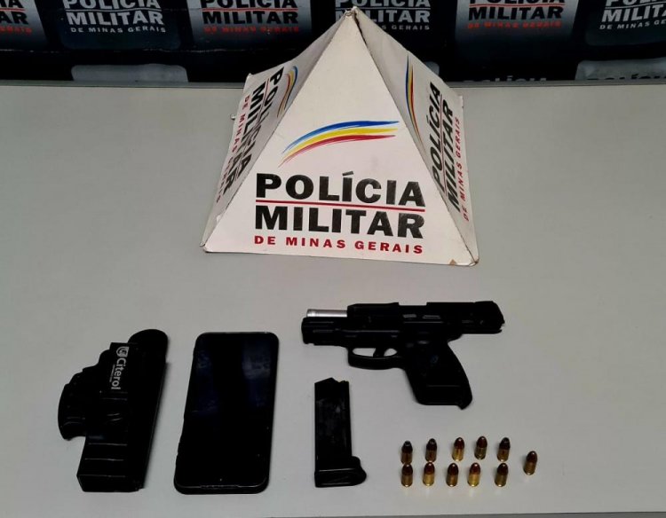 Policial penal é preso com pistola calibre 9 mm, após atirar na rua e ameaçar mulher e militares, em Sete Lagoas
