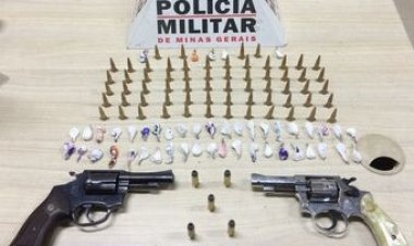 Menores são apreendidos com grande quantidade de drogas, revólveres e munições, em Sete Lagoas