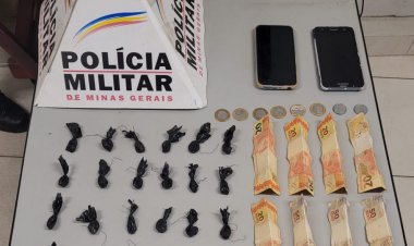 Motociclista é preso com 23 porções de cocaína, no bairro Jardim dos Pequis em Sete Lagoas