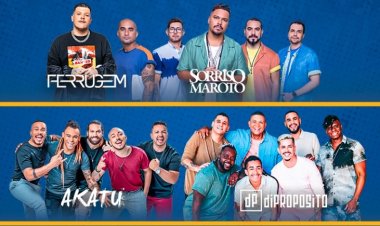 Ferrugem, Sorriso Maroto, Akatu e Di Propósito se apresentam neste sábado, 17/09 em BH