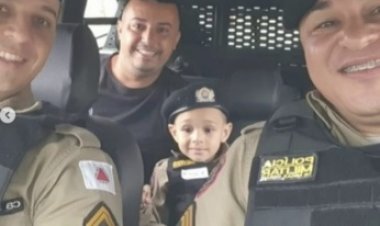 PM realiza sonho de criança em Vespasiano