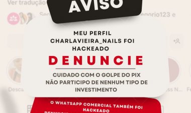 Especialista em unhas Charlany Vieira tem perfil de Instagram e WhatsApp hackeado