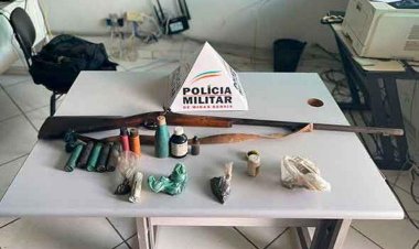 Briga entre irmãos termina com um preso em Jequitibá; uma espingarda foi apreendida