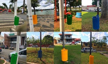 Novas lixeiras são instaladas em pontos turísticos de Sete Lagoas