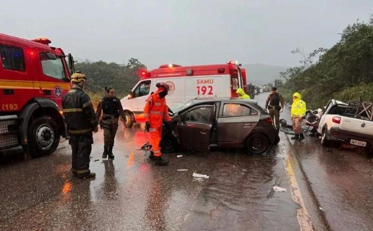 Uma pessoa morreu e três ficaram feridas em um acidente na BR-129.
