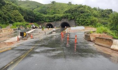 Trecho da BR-381 ameaça desabar e trânsito precisa ser levado para obra inacabada