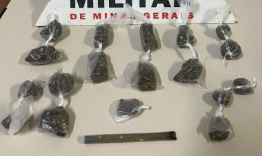 PM prende suspeito de tráfico de drogas no bairro Bernardo Valadares em Sete Lagoas