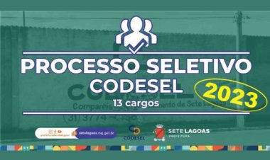 Codesel abre processo seletivo para contratar em 13 cargos e ainda formar cadastro de reserva