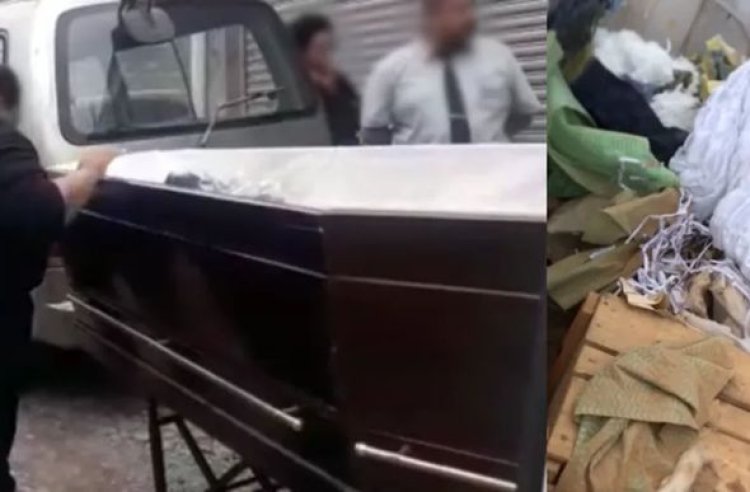Mãe se revolta com lixo dentro de caixão do filho que morreu após ter atendimento negado por seis hospitais