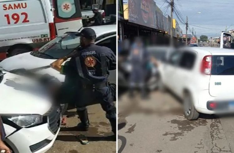 Ciclista tem perna esmagada por carros durante briga de trânsito com motorista de app
