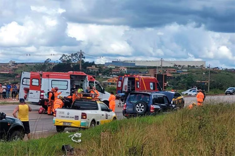 Acidente com caminhão na BR-040 deixa uma criança morta e três feridas