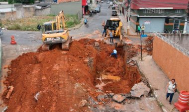 Prefeitura faz força-tarefa para atuar em área onde ocorreu abatimento de solo no bairro Santa Luzia