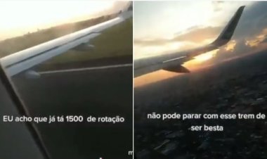 Mineiros viajam de avião pela 1ª vez e reações na decolagem viralizam nas redes sociais