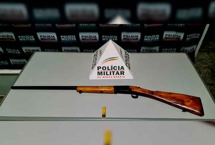 Agressor de mulher é preso portando espingarda na zona rural de Cordisburgo