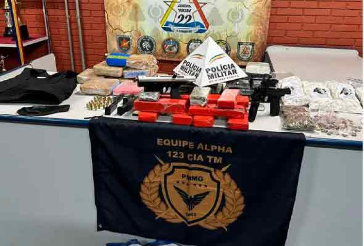 Jovem é preso com mais submetralhadora e drogas avaliadas em R$ 1 milhão em BH