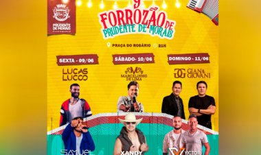 Chegou o dia! Forrozão de Prudente de Morais terá grandes atrações no fim de semana