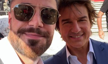 Tom Cruise manda recado para o Brasil em encontro com Felipe Titto