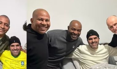 Taffarel, Gilberto e ex-campeões do Galo visitam Cairo, que luta contra câncer