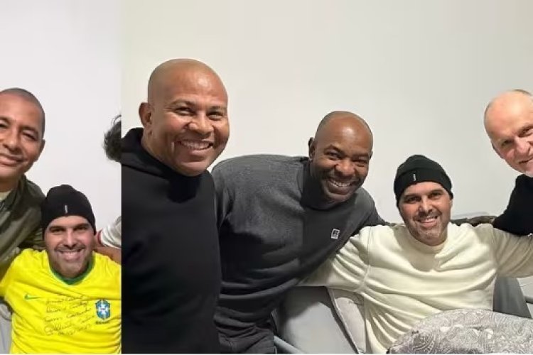 Taffarel, Gilberto e ex-campeões do Galo visitam Cairo, que luta contra câncer