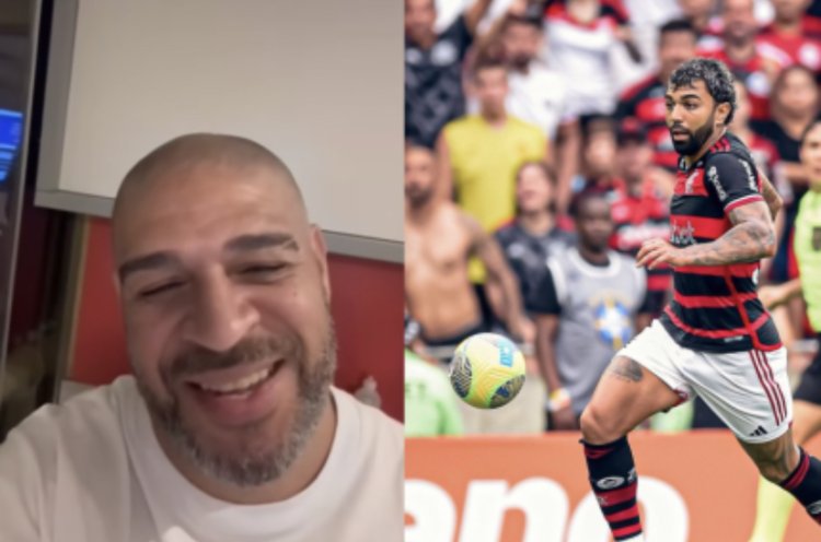 Adriano Imperador comemora recuperação de Gabigol no Flamengo: “Volta por cima”
