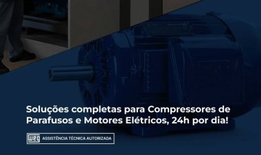 Soluções completas para Compressores de Parafusos e Motores Elétricos, 24h por dia!