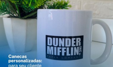 Canecas personalizadas: para seu cliente se lembrar da sua marca em cada cafézinho.