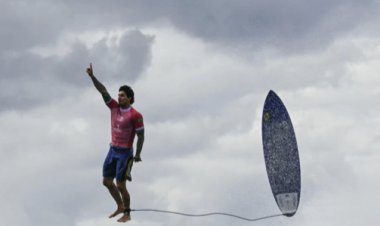 Foto de Gabriel Medina nos Jogos Olímpicos de Paris ganha ‘Oscar’ do esporte
