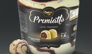 Experiente o sorvete Premiatto Leite Trufado da Gellak
