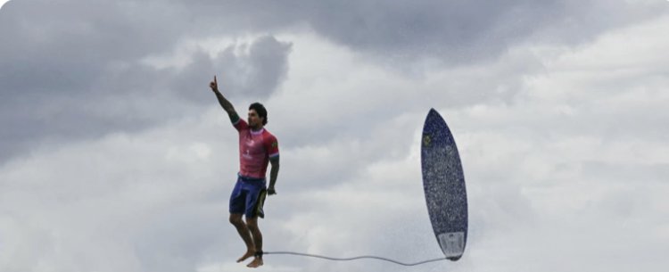 Foto de Gabriel Medina nos Jogos Olímpicos de Paris ganha ‘Oscar’ do esporte