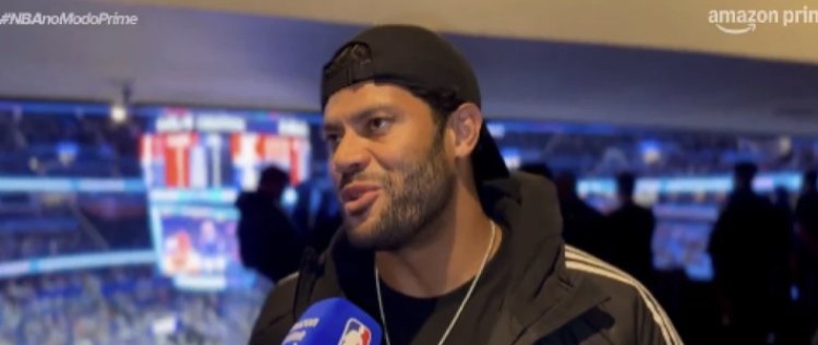 Hulk, do Atlético, aproveita jogo da NBA e revela se é bom no basquete