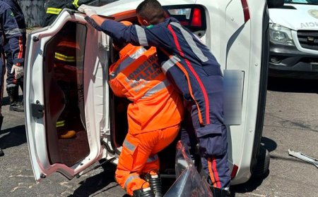 Capotamento em Sete Lagoas mobiliza equipes de resgate