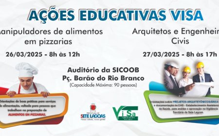 Vigilância Sanitária de Sete Lagoas promove capacitações para manipuladores de pizza e profissionais da construção