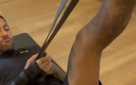 Cortado da Seleção, Neymar publica vídeo em recuperação de lesão