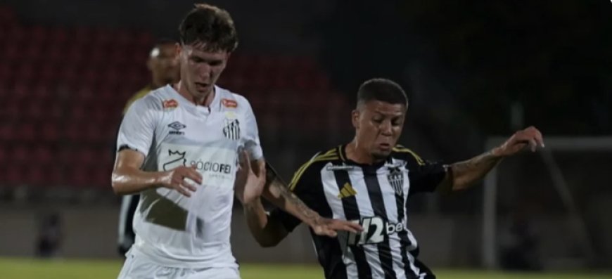 Atlético sai na frente, mas cede empate ao Santos no Brasileirão Sub-20