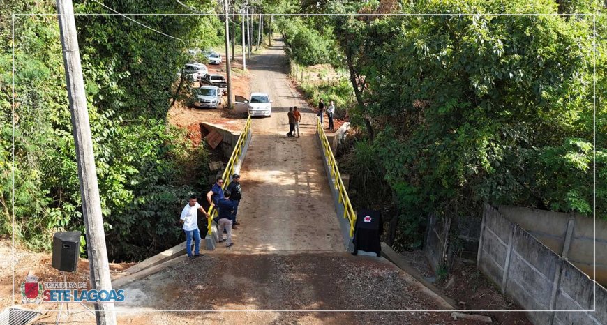Prefeitura de Sete Lagoas inaugura ponte na comunidade de Areias e praça no bairro São Cristóvão