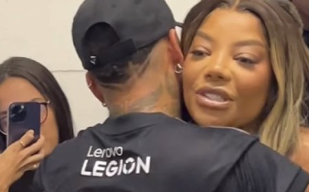 Cantoria no vestiário! Ludmilla e Neymar se encontram em jogo da Kings League