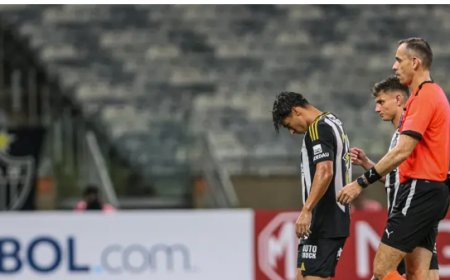 Alan Franco deixa jogo do Atlético mancando e vira preocupação para Cuca