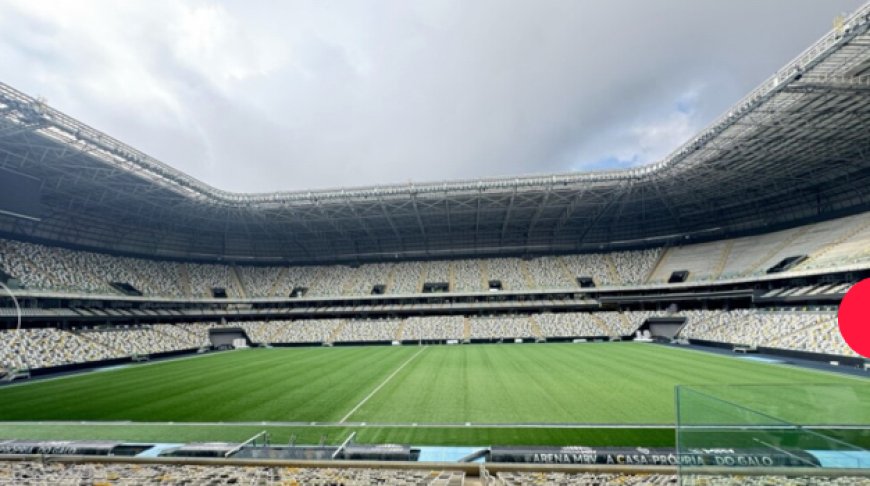 Gramado sintético da Arena MRV: imagens do novo campo do estádio do Atlético