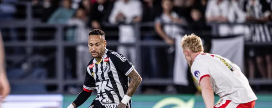 Com Neymar, Santos perde amistoso para o RB Leipzig em Bragança Paulista