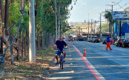 Ciclovia é feita próximo ao Shopping Sete Lagoas
