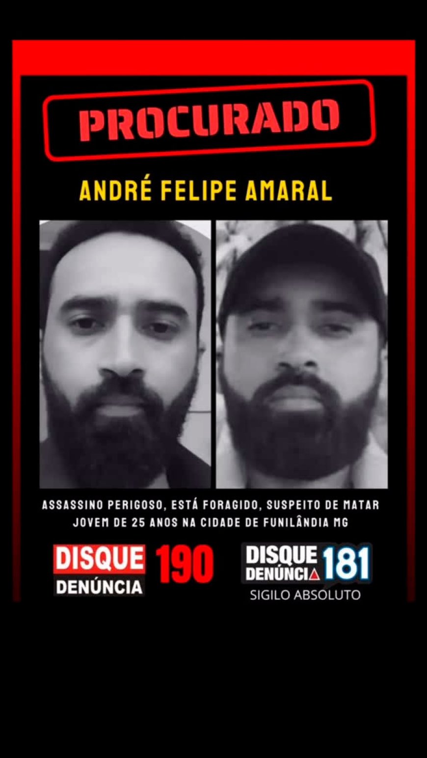 Polícia conclui investigação de homicídio em Funilândia: suspeito continua foragido
